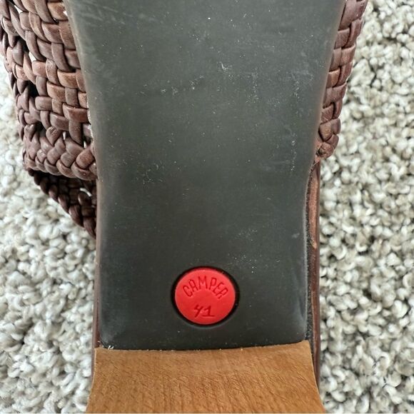 CAMPER |  Brown Woven Heeled Sandals - Picture 5 of 9